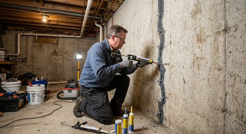 Basement Crack Repair in Hudson County, NJ