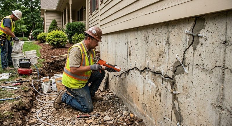 Cracked Foundation Repair in Summit, NJ