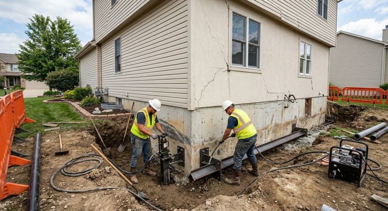 Sinking Foundation Repair in Hewlett, NY